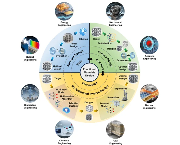 Graphical overview of machine-learning-based inverse design for functional materials